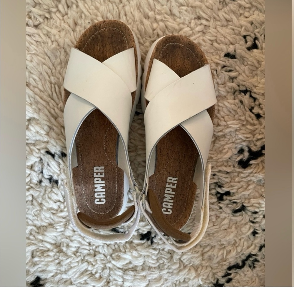 Camper White Sandals Minimalist Design